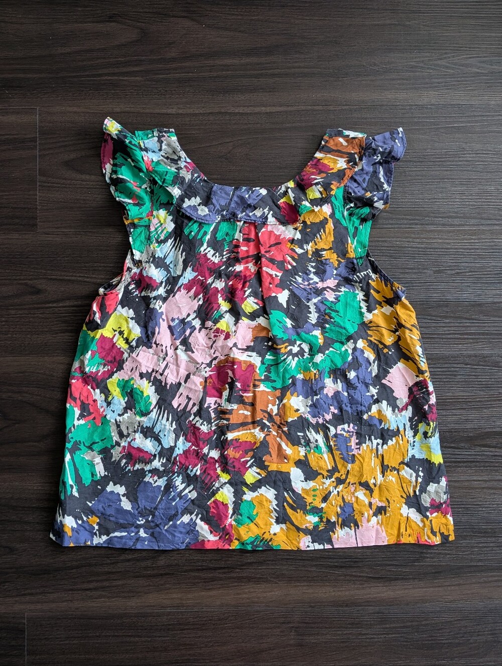 J. Crew Abstract 100% Silk Sleeveless Blouse Work Going Out Business Casual 12